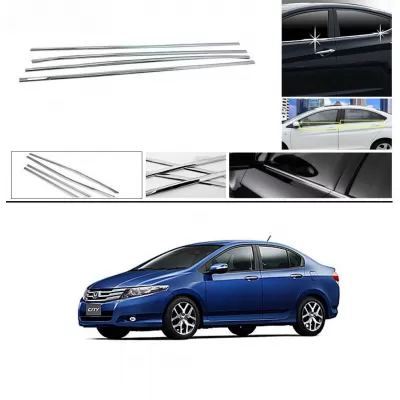 Honda City Ivteh 2009-2013 Lower Window Chrome Garnish Trims (Set Of 4Pcs.)