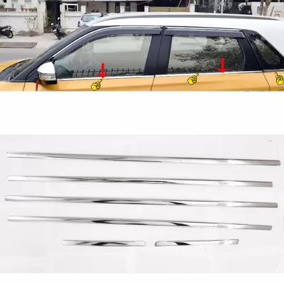 Maruti Vitara Brezza Lower Window Chrome Garnish Trims (Set Of 6)