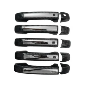 Cnleague Door Handle Cover for Mahindra Scorpio N 2022 Onwards - Black Carbon with Chrome