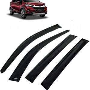 Car Window Door Visor For Honda WRV Set Of 4 (Black)