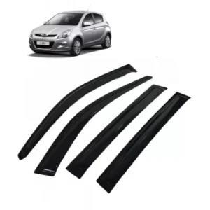 Hyundai i20 2008-2012 Car Window Door Visor Set Of 4 (Black)
