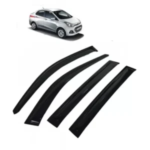 Car Window Door Visor For Hyundai Xcent Set Of 4 (Black)