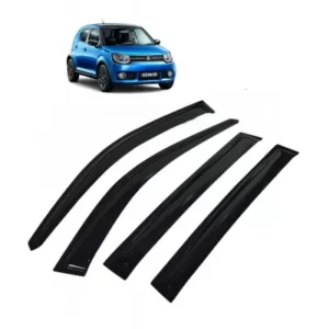 Car Window Door Visor For Maruti Nexa Ignis Set Of 4 (Black)