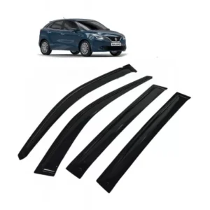 Car Window Door Visor For Maruti Suzuki Baleno New Set Of 4 (Black)