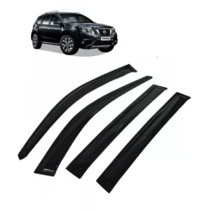 Car Window Door Visor For Nissan Terrano Set Of 6 (Black)