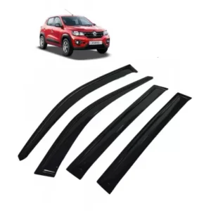 Car Window Door Visor For Renault Kwid Set Of 4 (Black)