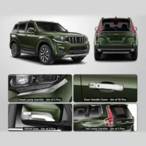 GFX Chrome Finish Body Show Kit for Mahindra Scorpio N 2022 Onwards - 16 Pcs