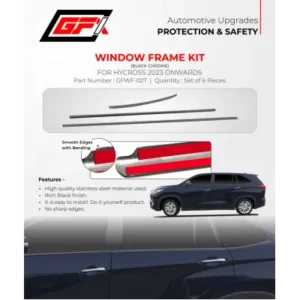 GFX Toyota Innova Hycross 2023 Onwards Lower Window Black Chrome Garnish