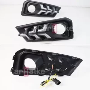 Honda Amaze 2018 Onwards LED DRL Day Time Running Lights with Matrix Turn Signal (Set of 2Pcs.)