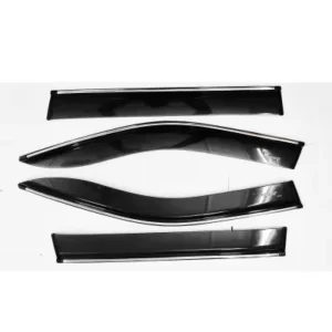 Jeep Compass Car Window Door Visor with Chrome Line (Set Of 4 Pcs.)