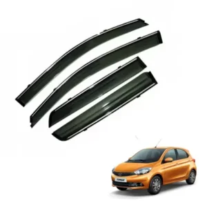 Galio Tata Tiago 2016 Onwards Window Door Visor with Chrome Line