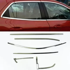 Renault Kwid Full Window Chrome Garnish Trims (Set Of 12Pcs.)