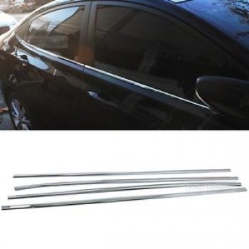 Hyundai i20 Elite 2014-2018 Lower Window Chrome Garnish Trims (Set Of 4Pcs.) - Image 2