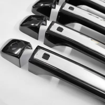 Cnleague Door Handle Cover for Mahindra Scorpio N 2022 Onwards - Black with Chrome - Image 2