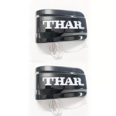 Cnleague Side Mirror LED Indicator Lights for Mahindra Thar Roxx 2024 Onwards - Glossy Black