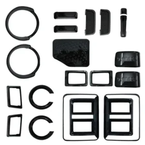 Glossy Black Garnish Combo Kit for Mahindra Thar Roxx 2024 Onwards