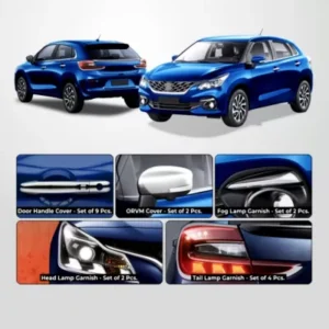 Maruti Suzuki Baleno 2022 Onwards Exterior Chrome Body Kit Combo (Set 19 Pcs.)