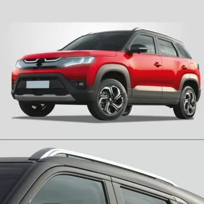 Galio Roof Rails for Maruti Suzuki Brezza 2022 Onwards - Silver Black