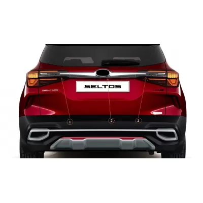 Cnleague Number Plate Chrome Garnish for Kia Seltos 2019-21 - Old Logo