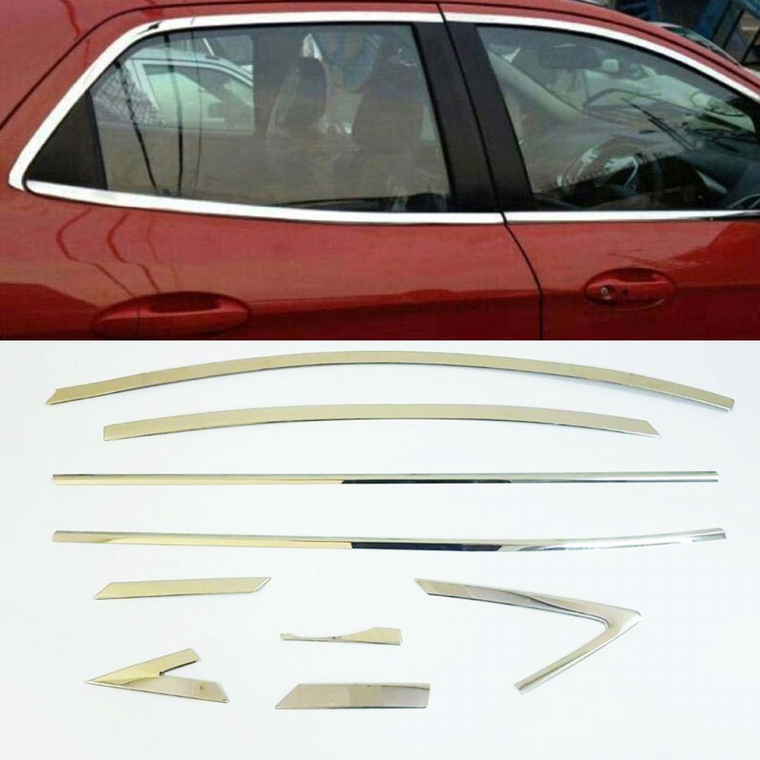 Hyundai Verna 2015-2017 Full Window Chrome Garnish Trims (Set Of 18Pcs.)