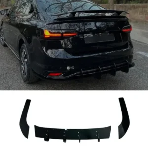 4 Fin Rear Diffuser for VW Virtus 2022 Onwards