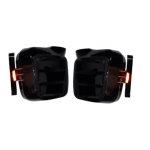 Wrangler Design Mirror Cover with LED for Mahindra Thar Roxx 2024 Onwards - Glossy Black